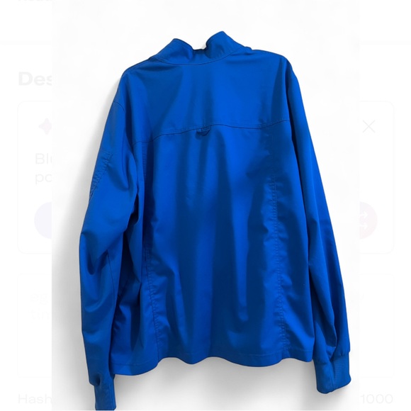 Cherokee Men's uniform Bold Blue Workwear scrubs. - Picture 5 of 6